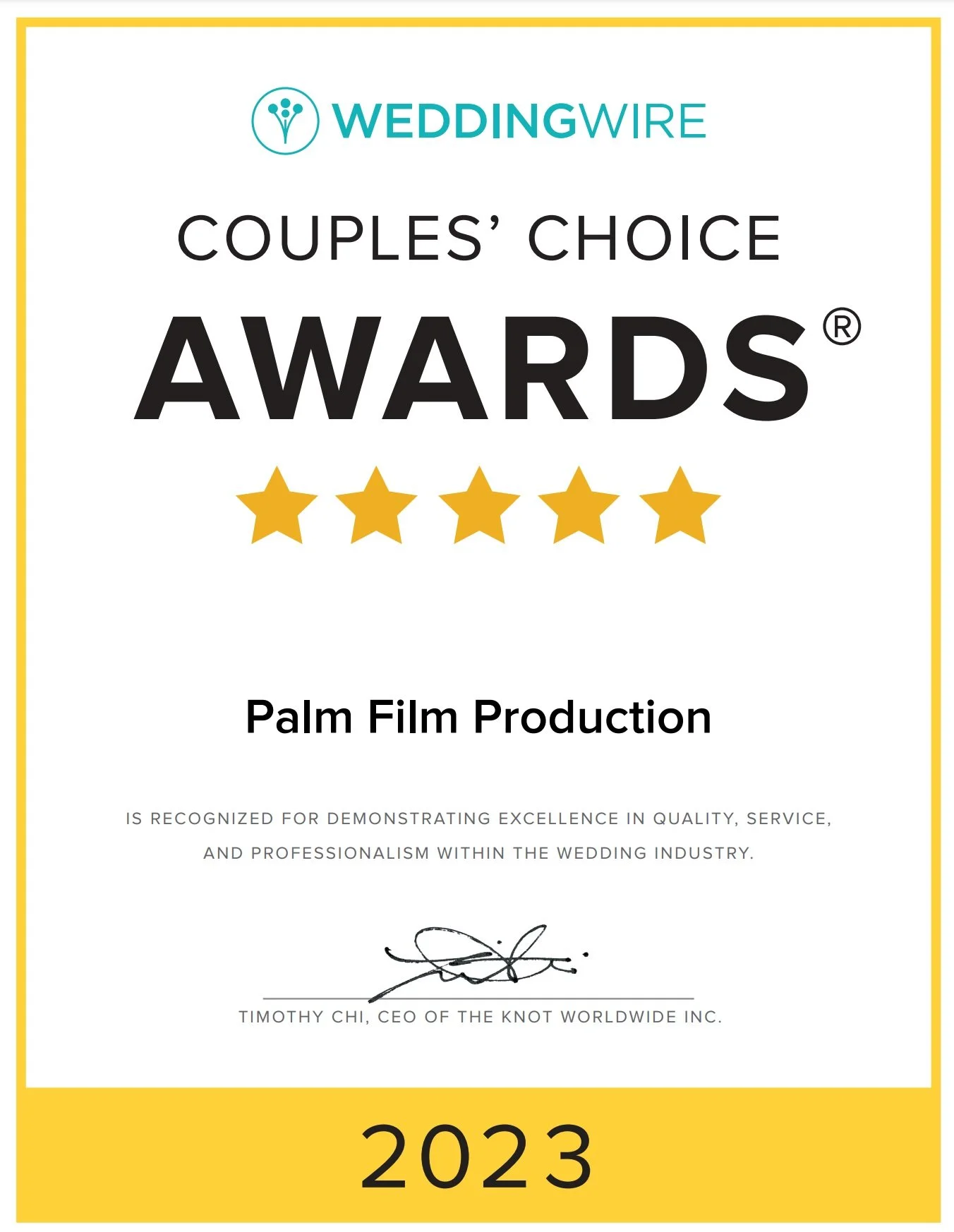 WeddingWire Couples' Choice Awards 2023